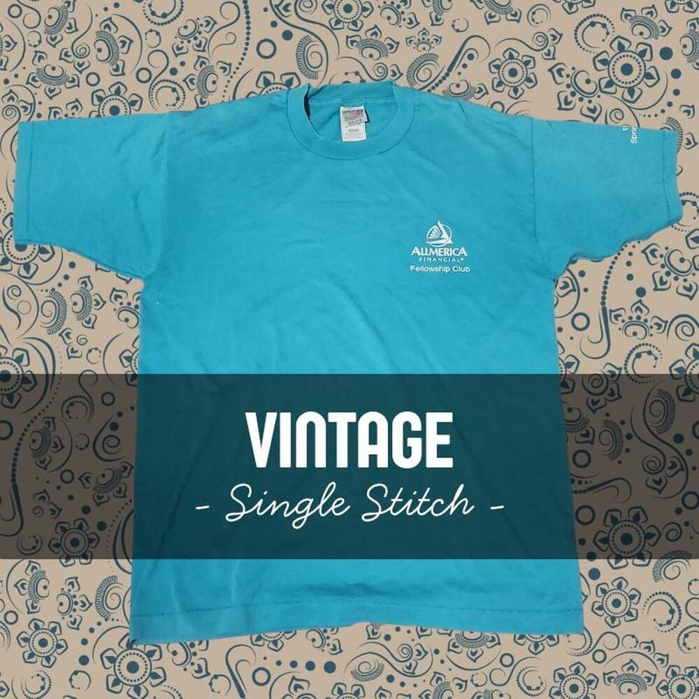 VTG Single Stitch Allmerica Financial Corporate Promo Tee - Size L